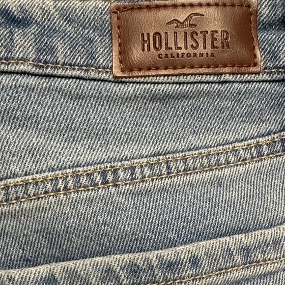 Hollister Blue Straight Leg Jeans with Distressed Details - Picture 2 of 2